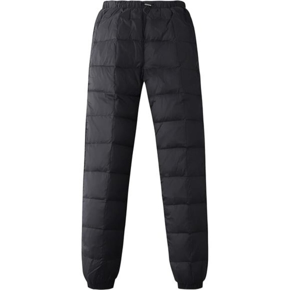 Women's Winter Windproof Down Pants Padded Loose Ultralight Warm Trouser, Black